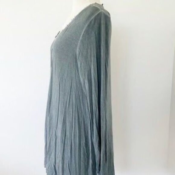 Soft Surroundings Gray Tunic Top Long Sleeve Jersey Women Size Medium Layering - Picture 2 of 5